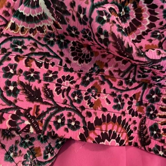 NWT A.L.C. Kade Floral Smocked Mini Skirt In Pink Multi - Picture 8 of 8